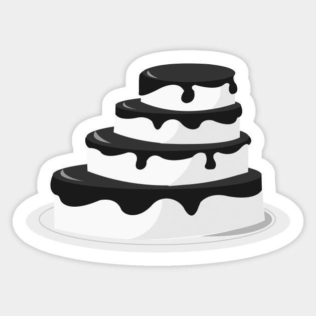 Balck and White Cake Sticker by traditionation